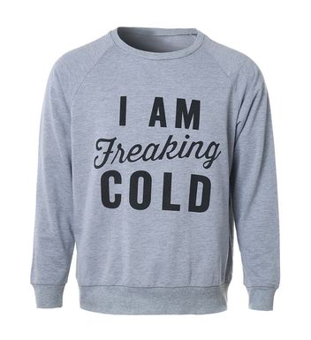 Raglan Sleeves Letter Printed Crew Neck Sweatshirt kahaki-l